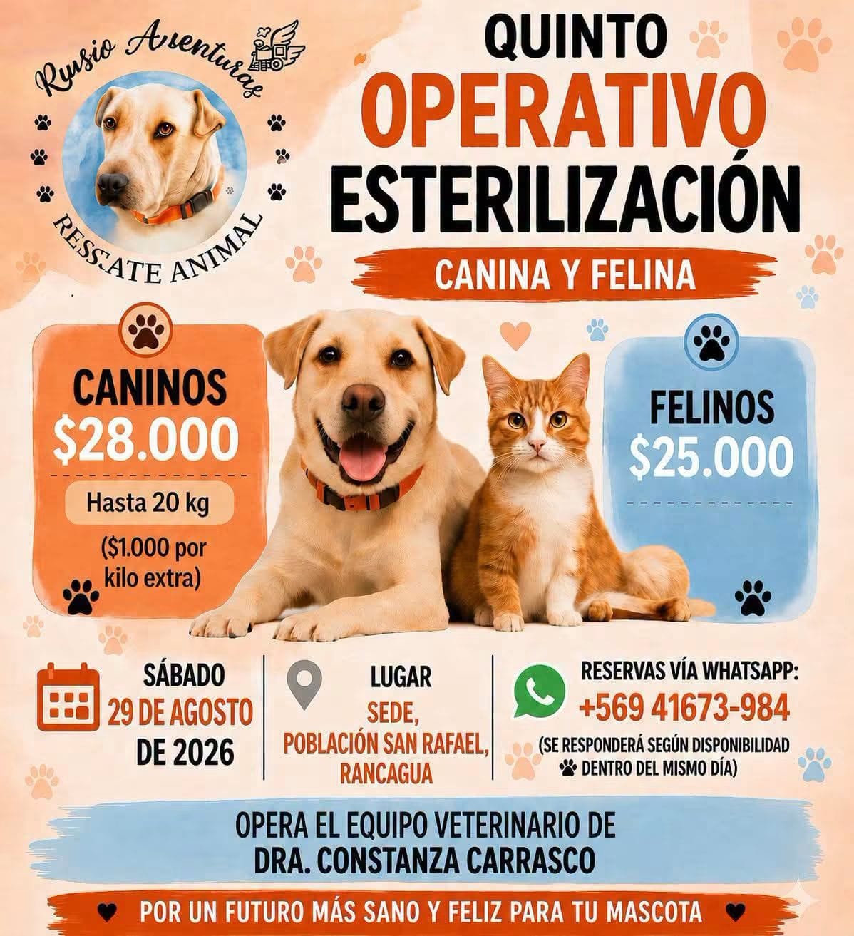Operativo de Esterilización Rusio Aventuras Rescate